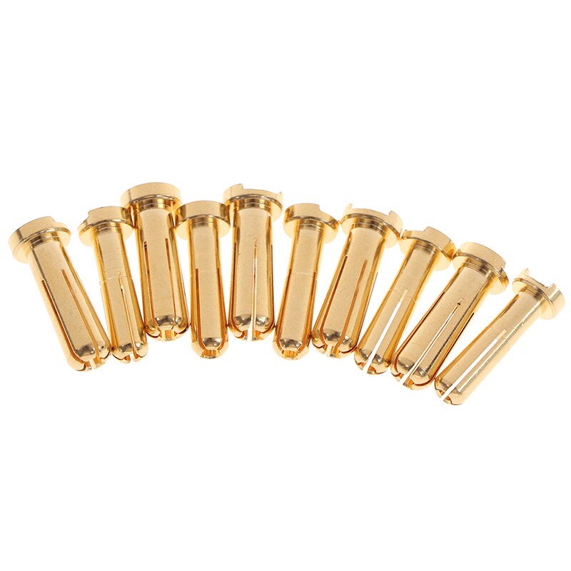 Bullet Banana Plug Connector Male Voor Rc Batterij Deel Vergulde 5 Stks/pak 4/5Mm