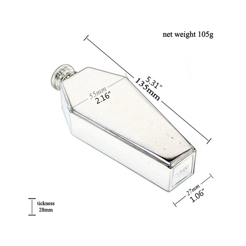 Draagbare mini heupfles 3.5oz whiskey wodka roestvrijstalen heupfles heren 72xf
