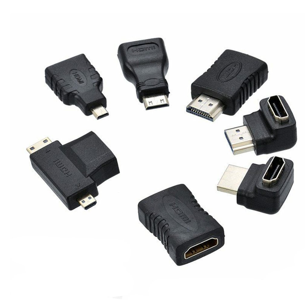 7 stücke 2 in 1 HDMI Adapter kit HDMI Mini Micro Adapter Extender Konverter Stecker Kits für HDTV