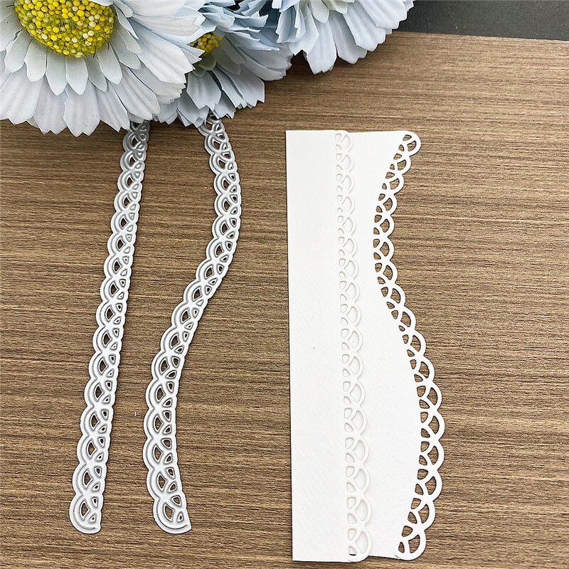Lace wave Metal Cutting Dies Paper Cut Card Making Template for DIY Scrapbooking Decorative Craft Mold Diecuts