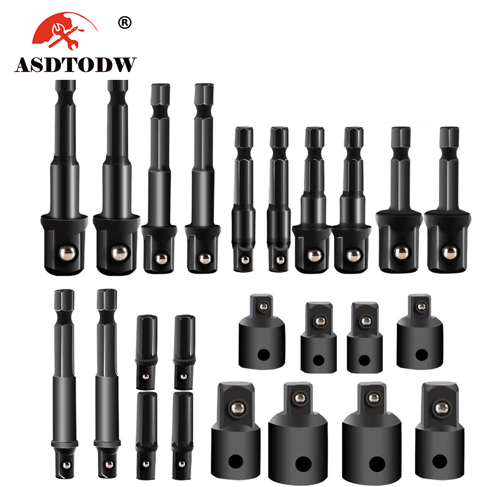 Drill Socket Adapter and Reducer Set Drive Socket Adapter Converter Reducer Air Impact Craftsman Socket
