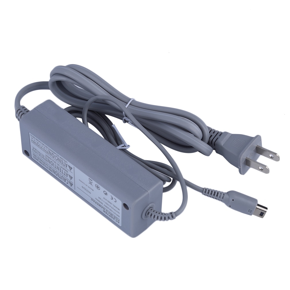 AC Power Supply Adapter Wall Charger Verwisselbare Oplaadkabel Voor Nintendo Controller US Plug Grijs