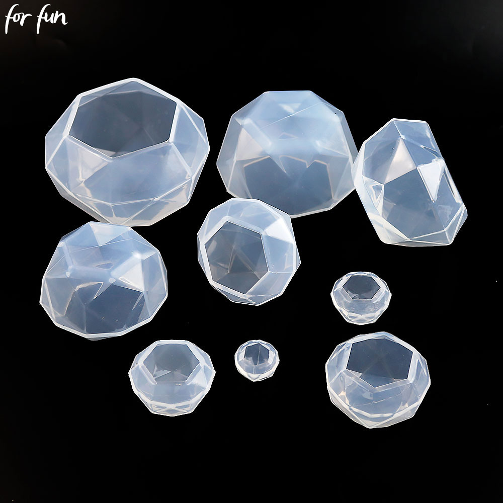 Moules en Silicone diamant pour bricolage amusant, bijoux, colliers, pendentifs, goutte de cristal, colle, résine, artisanat fait à la main, ornement de bureau