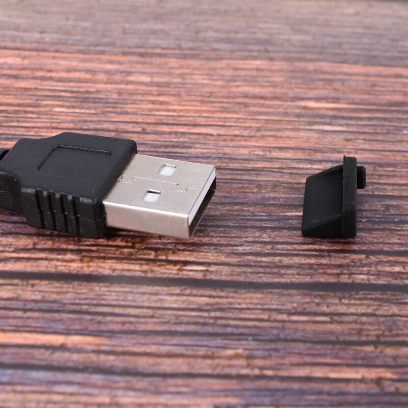 20 stück silikon-usb-anschlussstopfen, staubdichte schutzkappen, schwarz