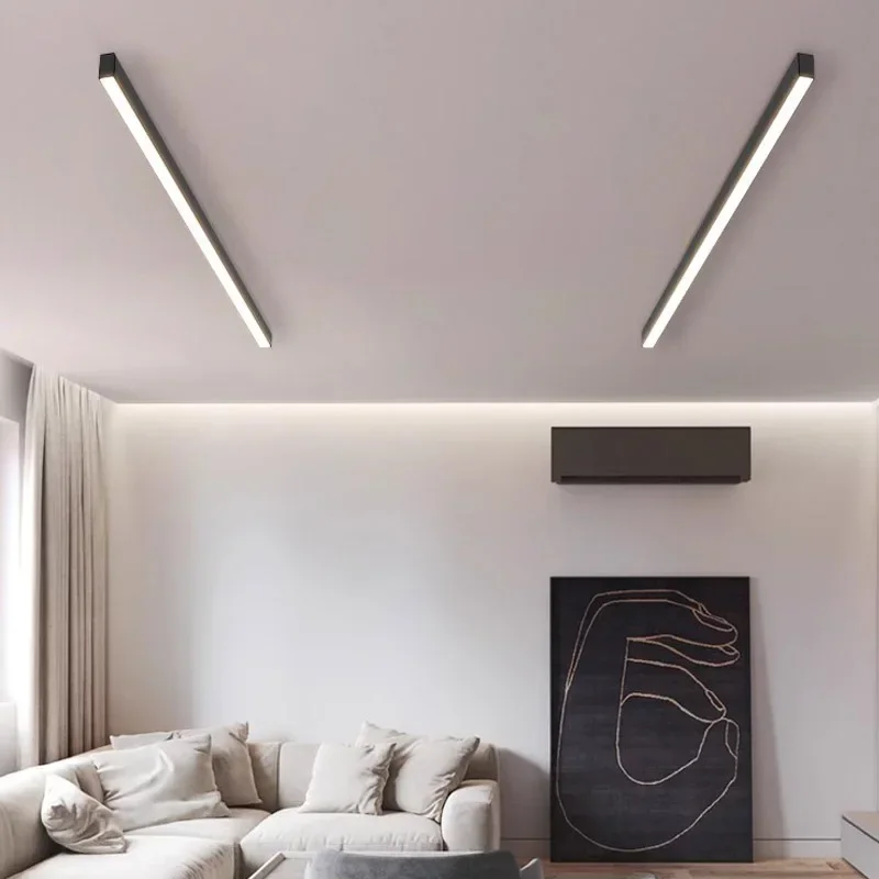 Lange LED-strip plafondlamp schijnwerper voor slaapkamer eetkamer woonkamer garderobe minimalistische led-plafondlamp binnendecoratie