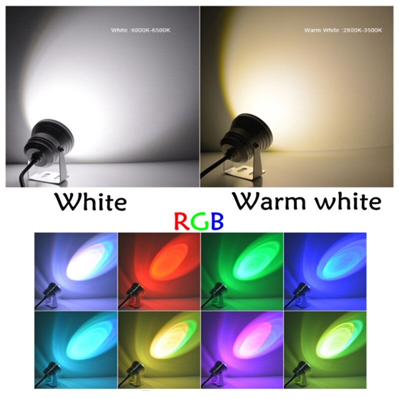 10W DC 12V RGB LED Unterwasser Lampe IP68 Wasserdicht Brunnen Pool Teich Aquarium Aquarium LED Licht Lampe mit Fernbedienung