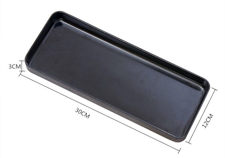 Plateau rectangulaire en plastique | Petit plateau rectangulaire, plateau à thé en plastique, salon tasse d'eau domestique, assiette marmite créative personnalité nordique, assiette étroite