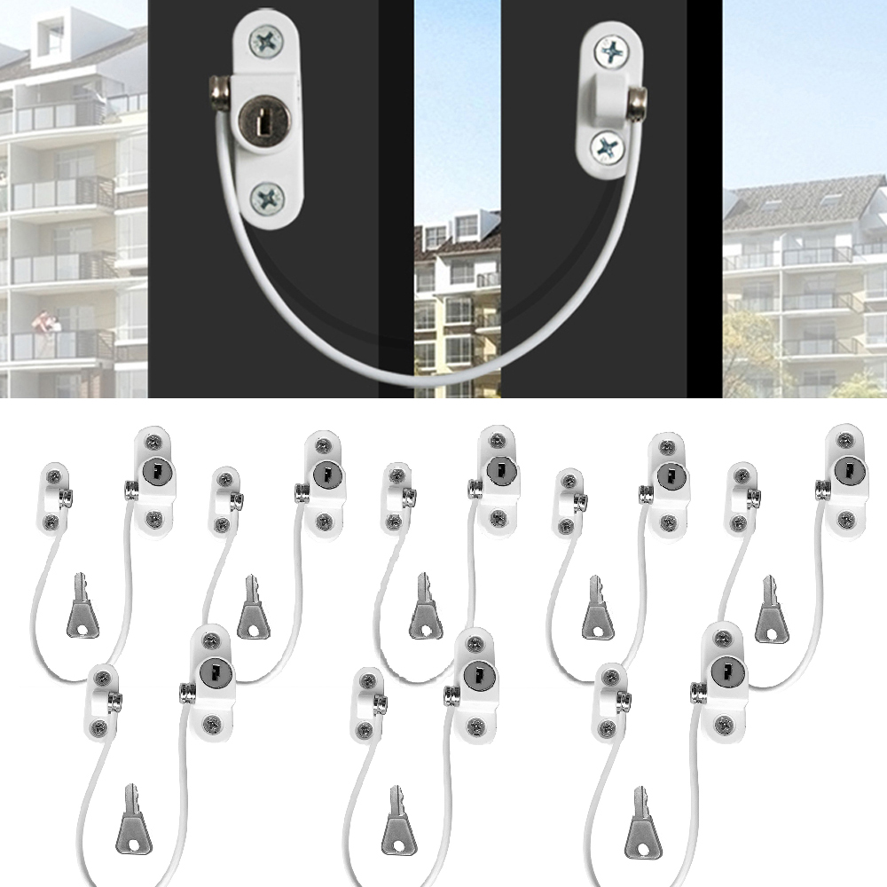 8Pcs Window Sloten Kinderen Bescherming Lock Roestvrij Staal Venster Limiter Baby Veiligheid Baby Security Window Sloten Veilig Producten