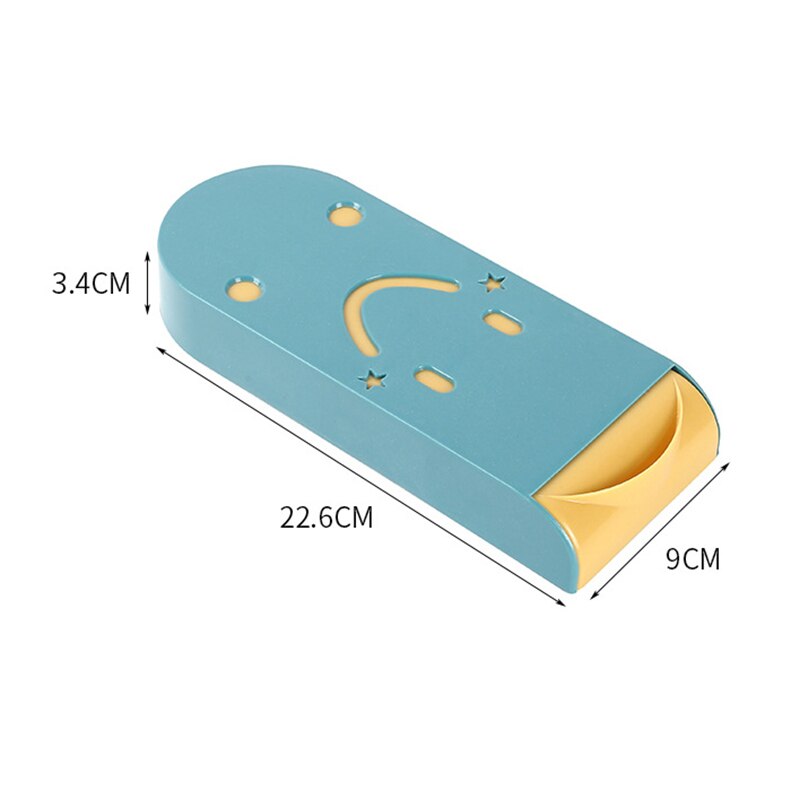 Adhesive Desktop Organizer Drawer Sundries Self-Stick Pencil Tray Under Desk Holder Pop-up Pen Storage Drawer Organizer: Blue