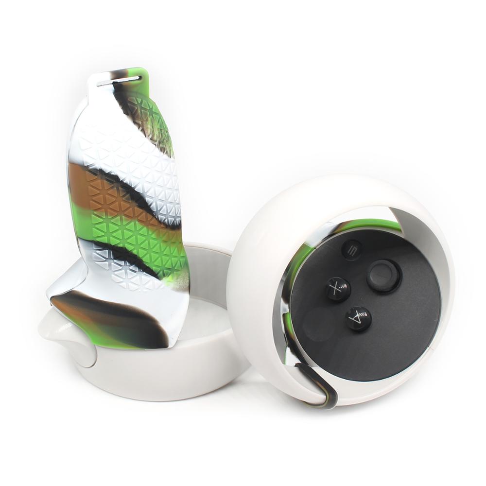 Siliconen Cover Voor Oculus Quest 2 Vr Touch Controller Beschermhoes Handvat Grip Voor Oculus Quest 2 Vr Meubi: Green