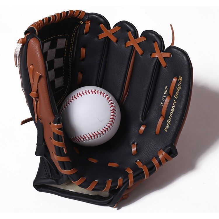 Kids Baseball Handschoen Lederen Linkerhand Accessoires Baseball Handschoen Lederen Softbal Handschoenen Guante Sofbol Softbal Training: plum / 12.5 inches