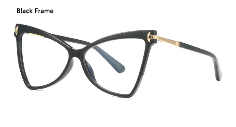 Vrouwen TR90 Mode Trend Vlinder Brilmontuur Vrouwelijke Anti Blauw Computer Brillen Custom Bijziendheid Hyperopie Lens: C2