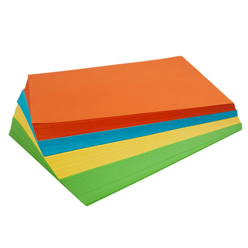 Deli farvet kopipapir  a4 80g 100 ark kopipapir børn håndlavet origami papir dobbeltsidet farvet papir skolekontorforsyning