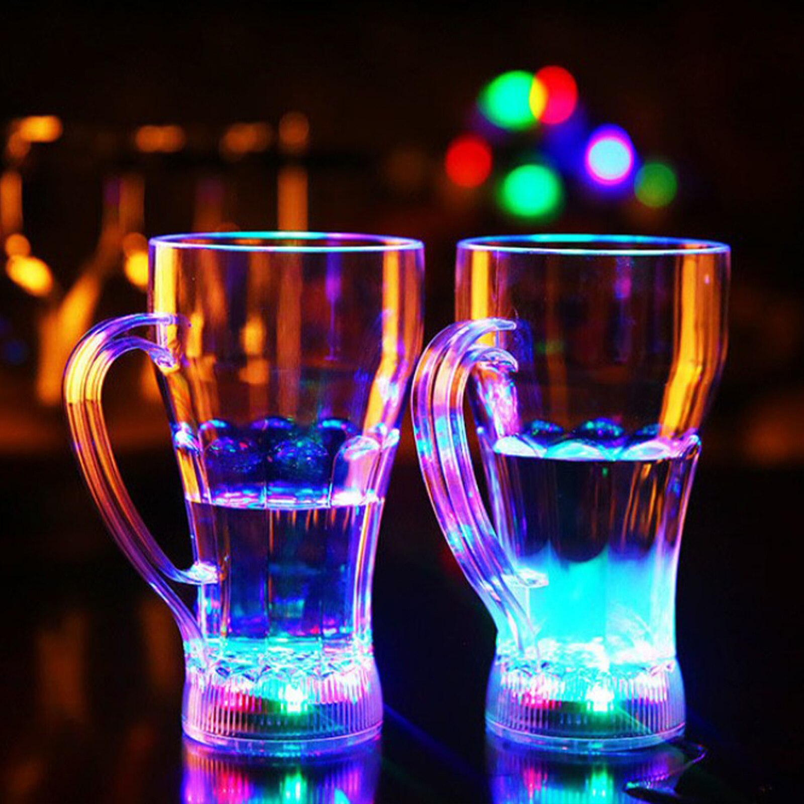 Copas de vino iluminadas con LED, Copas de Coca Cola parpadeantes, decoración para Bar, evento, , suministros para el hogar, vasos luminosos de plástico para