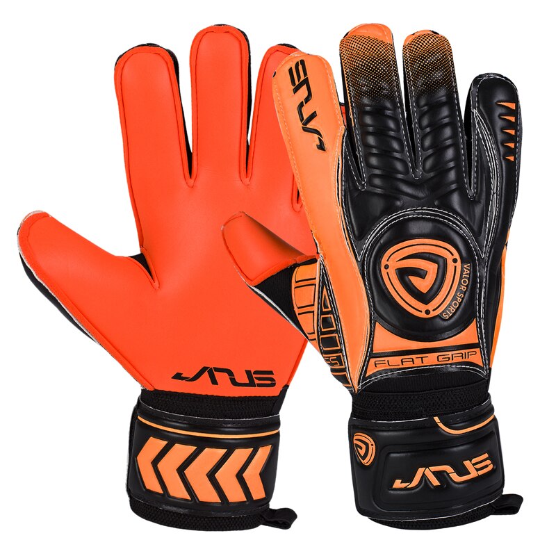 JANUS Soccer Goalkeeper Gloves With Finger Protection Thickened 4mm Latex Football Goalie Gloves Goal keeper Gloves