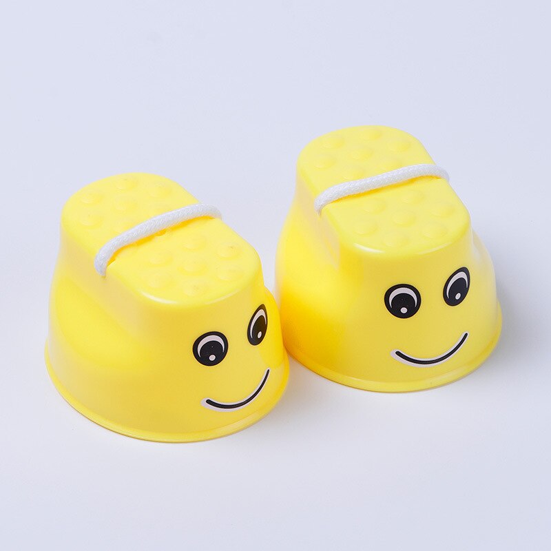 2 Stks/set Stelten Outdoor Speelgoed Plastic Balans Training Apparatuur Glimlach Coördinatie Spel Verdikte Springen Plezier Speelgoed Voor Kids: Yellow
