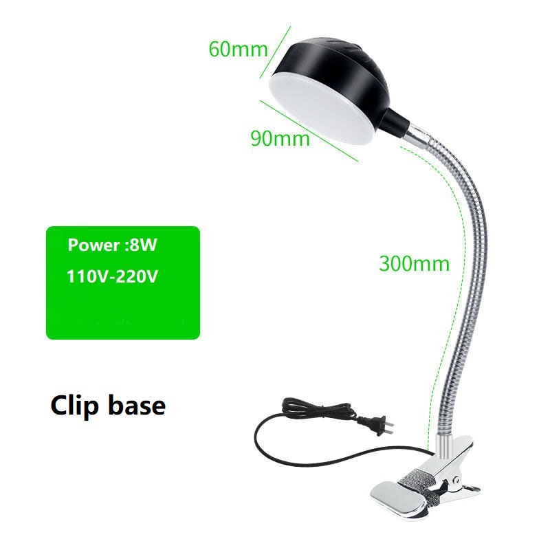 Máquina herramienta LED de 8/12/20W, lámpara de trabajo, Base magnética para taller, máquina de coser con cuello de cisne, torno, equipo CNC, iluminación de 110-220V: Rojo, amarillo y azul / 5 W