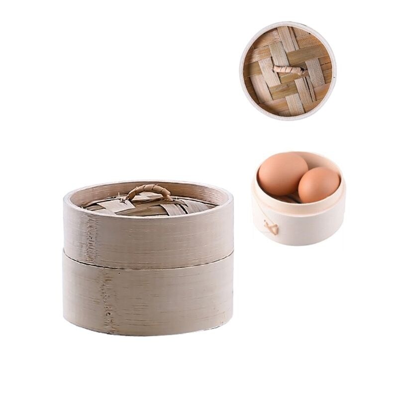 Vaporera de bambú itchen, vaporera asiática para Dumplings Dim Sum