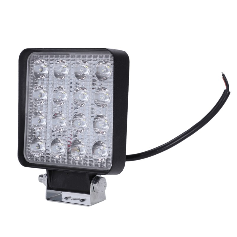 2 Pcs 48W 6000K Led Spot Beam Vierkante Werklampen Lamp Tractor Suv Truck 4WD 12V 24V 3120lum Vierkante Led Spots