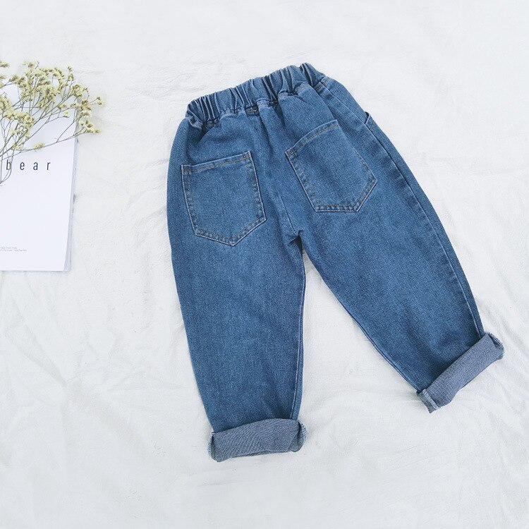 Mærke børnetøj drenge og piger jeans forår sutum børn casual jeans bukser baby bukser børn denim bukser: 7t