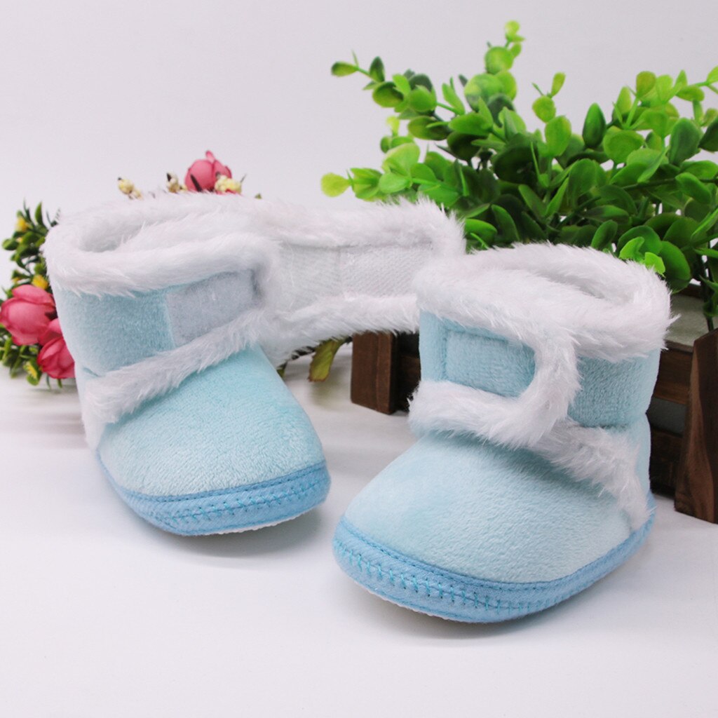 Novo bebê mais botas de veludo do bebê recém-nascido meninas cashmere de pelúcia botas de inverno bandagem manter sapatos quentes adesivos mágicos sapatos da criança