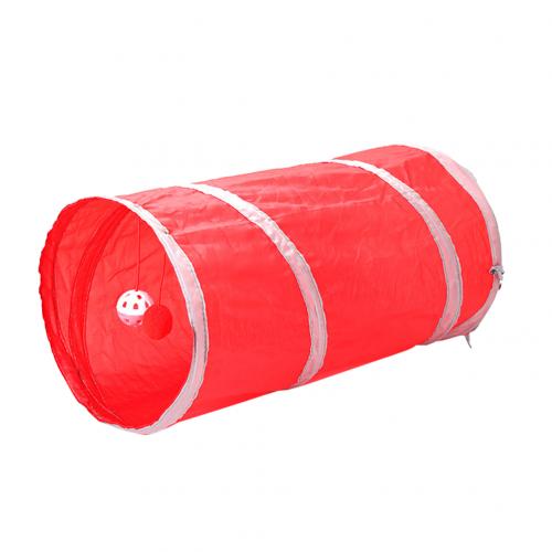 Kæledyr killing tunnel rør legetøj skjul leger foldbart hus hængende bold klokke tunnel: Rød