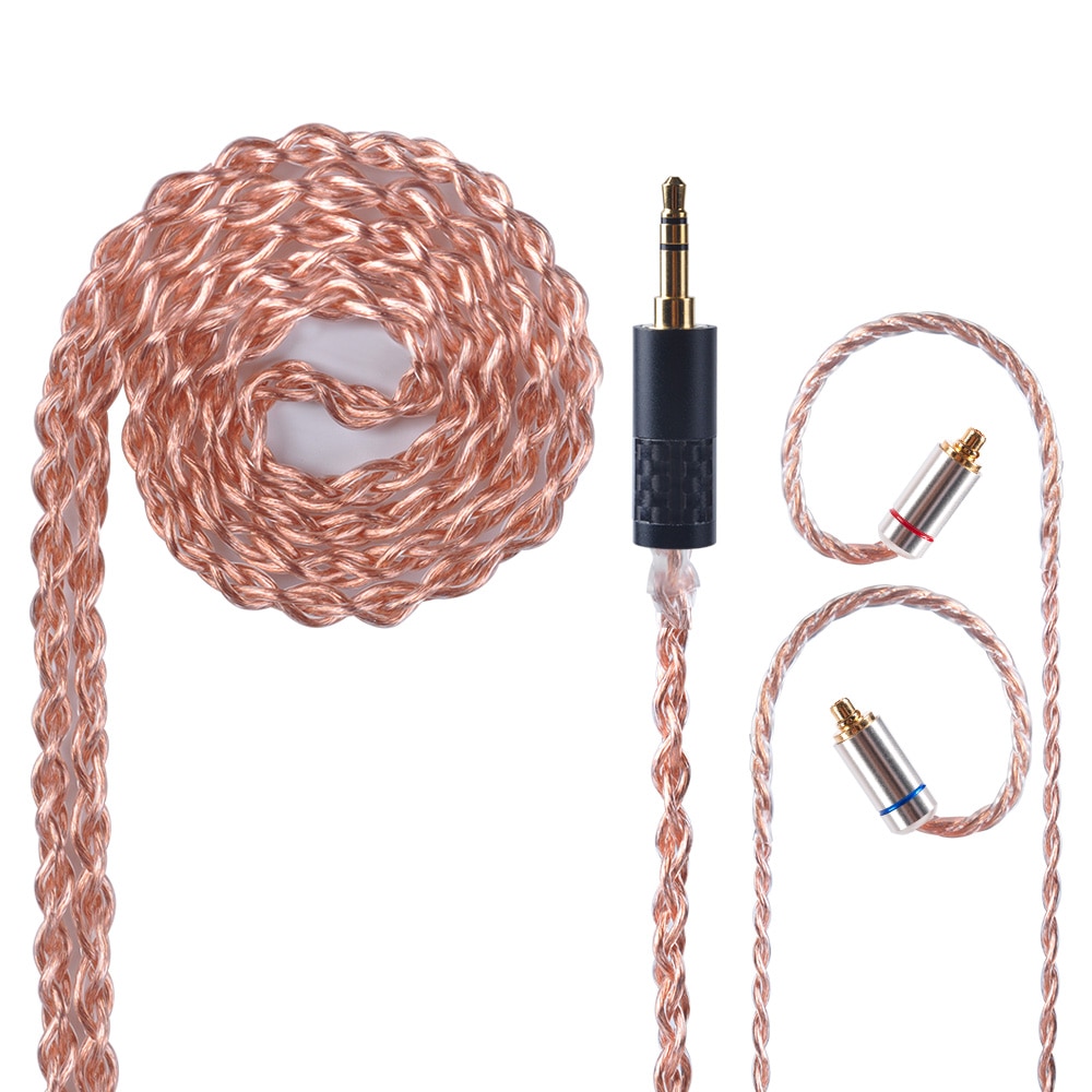 OFHC 24 AWG 6N de cobre de alta pureza Cable 2,5/3,5/4,4mm equilibrado Cable con MMCX/2PIN/QDC para BL-03 BLON ZS10 PRO ZSX C12 BA5
