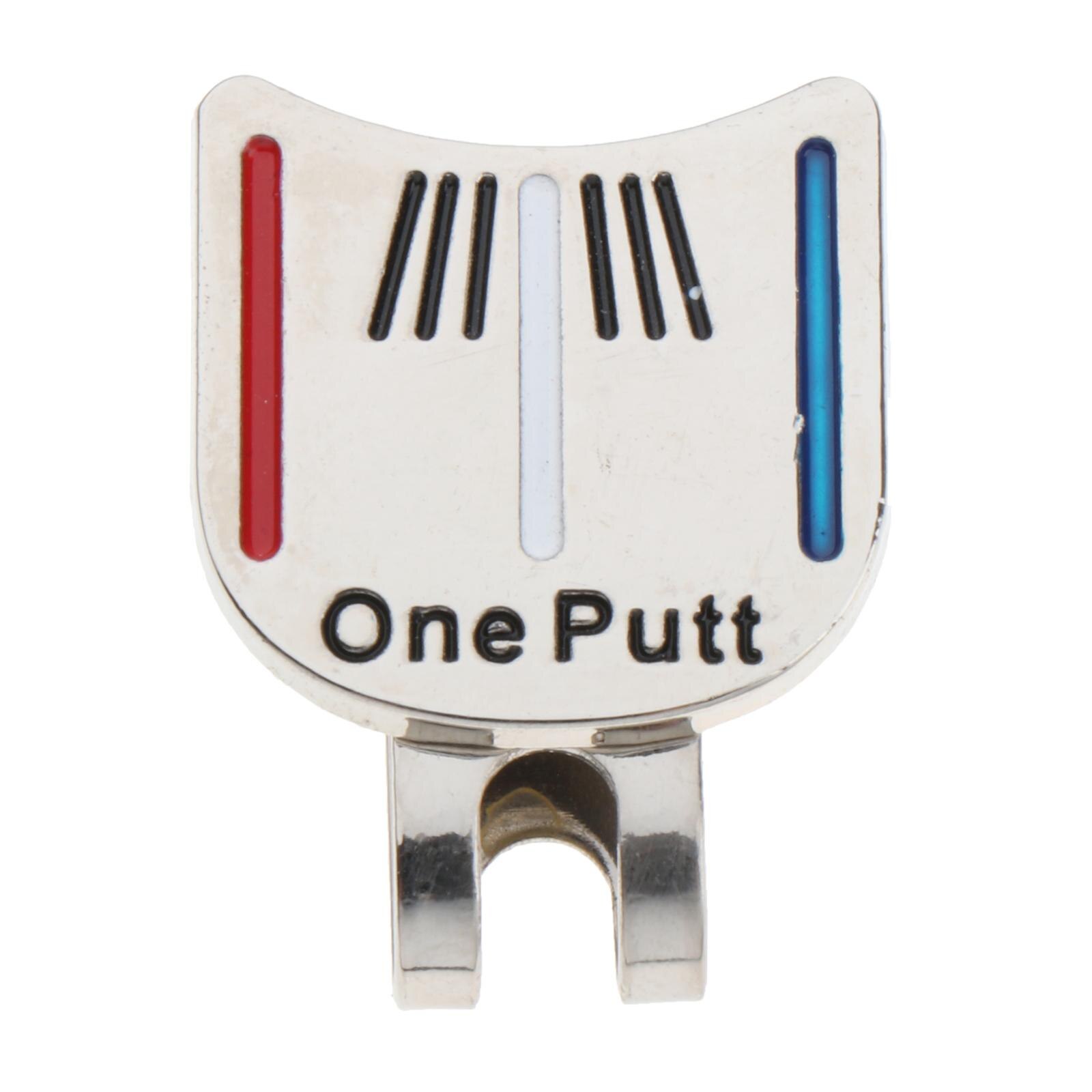 Classic Golf Putting Alignment Tool Ball Marker Metal Magnetic Hat Clip Cap: Colorful Line