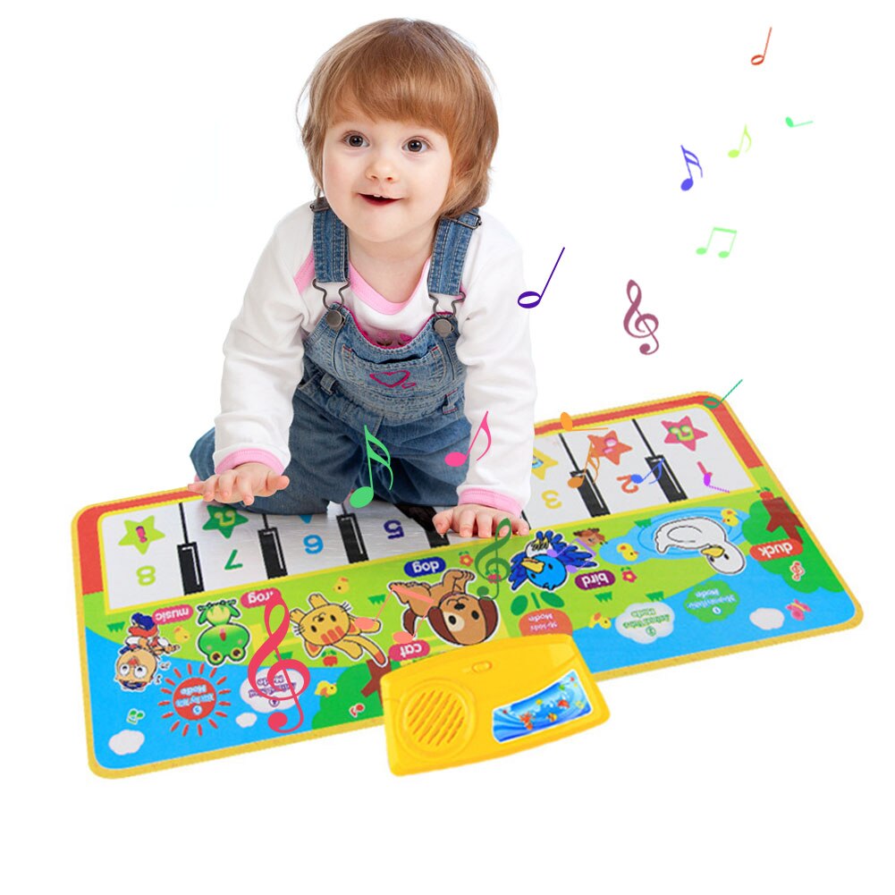 Musical Mat Met Animal Voice Baby Piano Spelen Tapijt Muziek Game Instrument Speelgoed Vroege Educatief Speelgoed Voor Kids