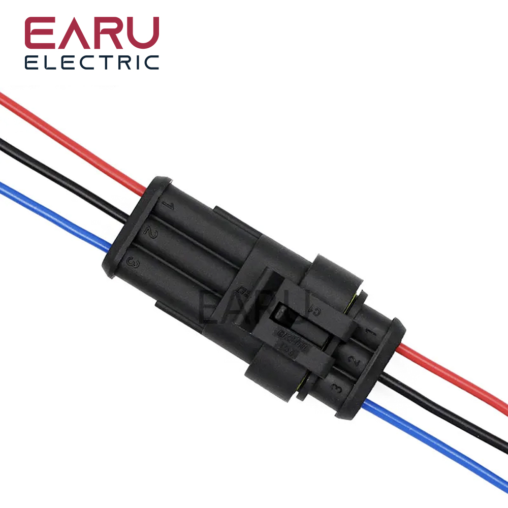 1 set AMP 1 P 2 P 3 P 4 P 5 P 6 P Way Waterdichte Elektrische Auto Connector man Vrouw Plug met Draad kabelboom voor Auto Motorfiets