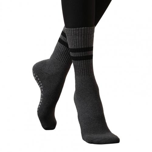 Anti-flooding 1 paar universelle kompressions-laufsocken, mittelhoch geschnitten, eng anliegend, yogasocken, hohe elastizität zum klettern: Grau