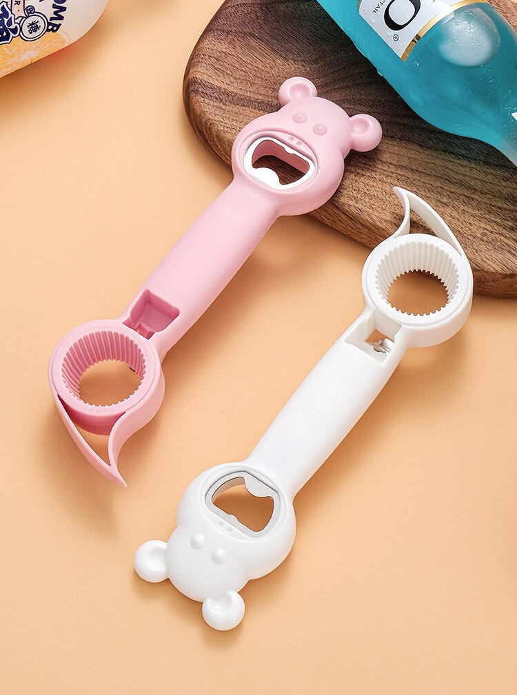 Multifunctional 4 In 1 Beer Bottle Opener Manual Bottle Corkscrew Home Cap Screwing Device Can Openers Kitchen Bar Tools Acces