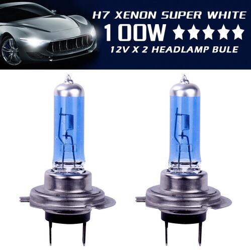 2 stücke 12V H7 100W 8500K Weiß Halogen Lampe Super Helle Halogen Auto Scheinwerfer Lampen für autos mit H7 lampen ausgestattet