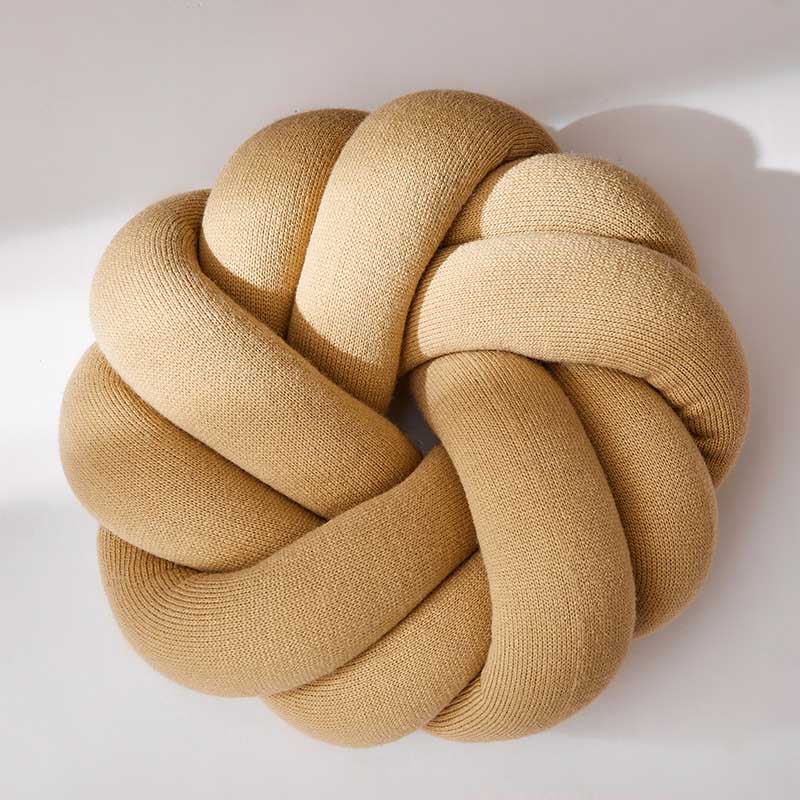 Nordic knot kudde knut kudde kudde knut dekor tupplur kudde knut heminredning nordisk barnrum dekor 25 x 25cm: Kaki