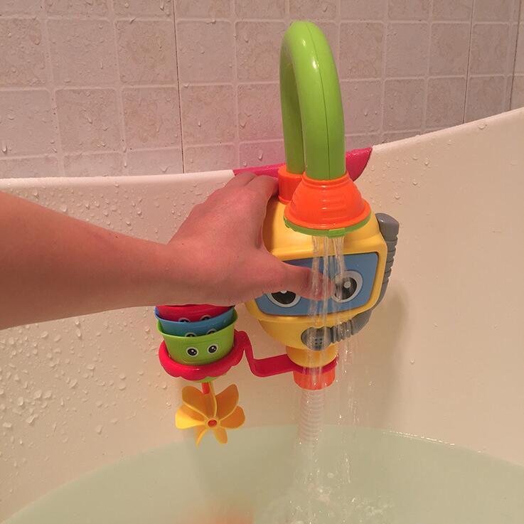 Baby bad legetøj badekar tilbehør vandhjul brusebad spray vand spil spil til bad badeværelse legetøj børn