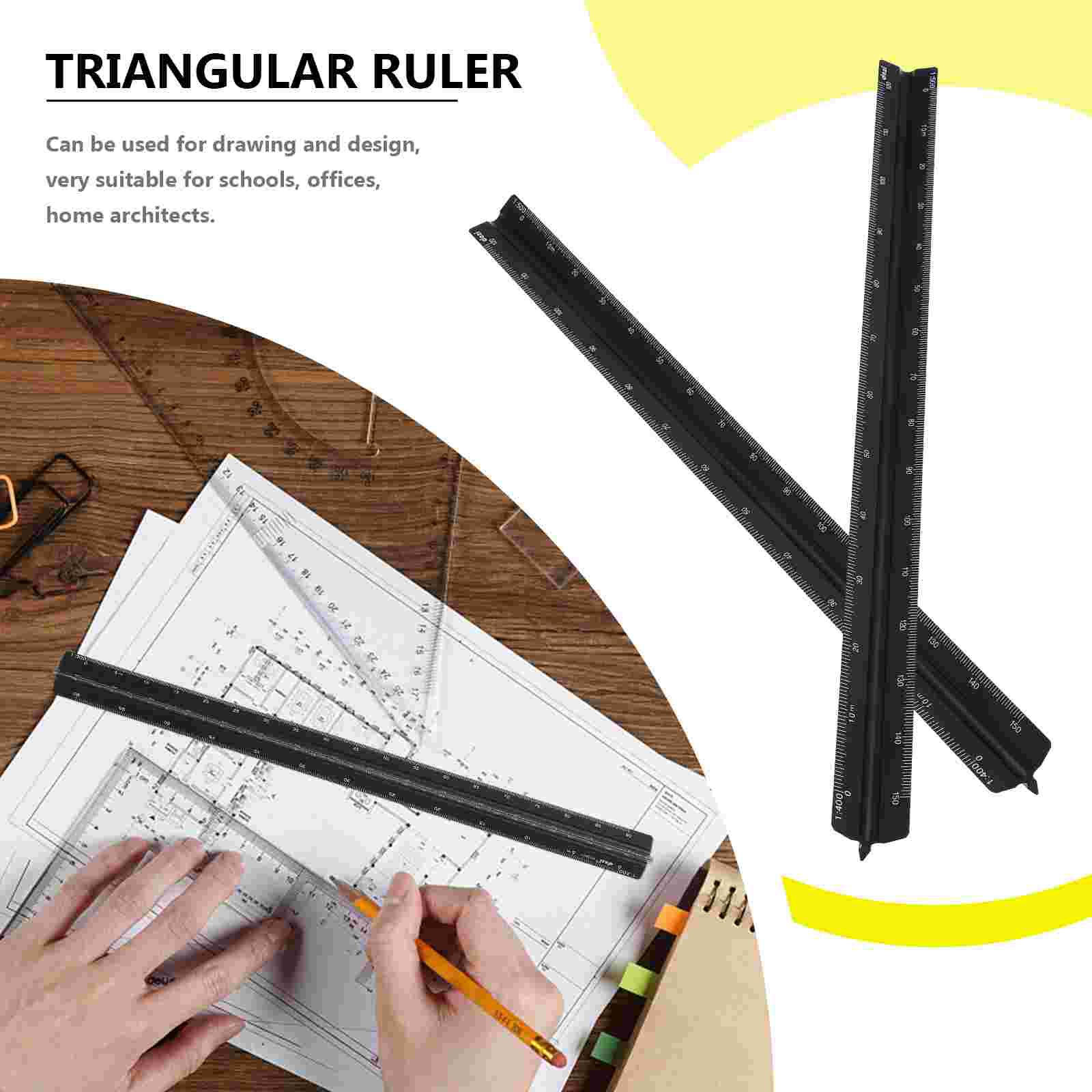 Aluminium Alloy Measuring Ruler Drawing Ruler Students Ruler for School