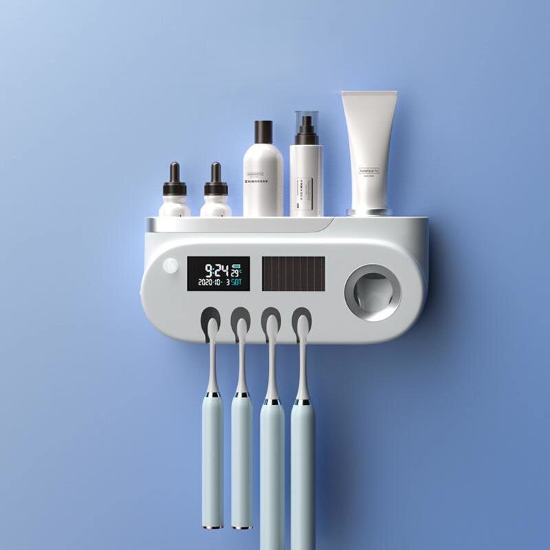 CHUBAN inteligentny uchwyt na szczoteczki robić zębów sterylizator naścienny dezynfekcja UV szczoteczka robić dezynfekcji uchwyt doprowadziło wyświetlany C184: A