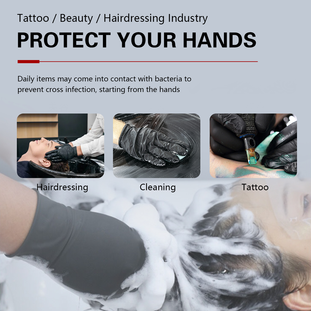 Hitze beständige Handschuhe Haar glätter Dauerwelle Handschuhe Salon DIY Haarstyling-Werkzeuge Anti-Rutsch-Haar Färben Friseur Handschuhe Werkzeuge