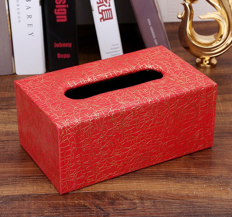 Pu en houten rechthoekige verwijderbare thuis auto tissue box deksel zakdoekendoos auto papier opbergruimte thuis bruiloft decoratie 527