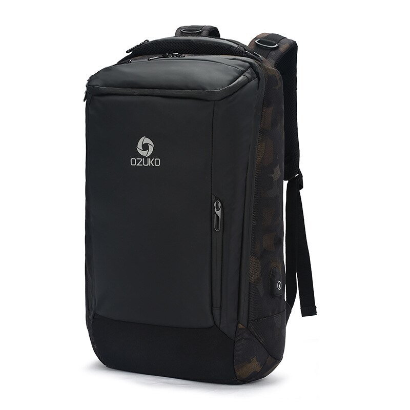 OZUKO 17 "Laptop Rucksack Männer Wasserdichte Große Kapazität Multifunktions Rucksäcke Männlichen USB Business Zurück Pack Reisetasche Mochila: camouflage / Small