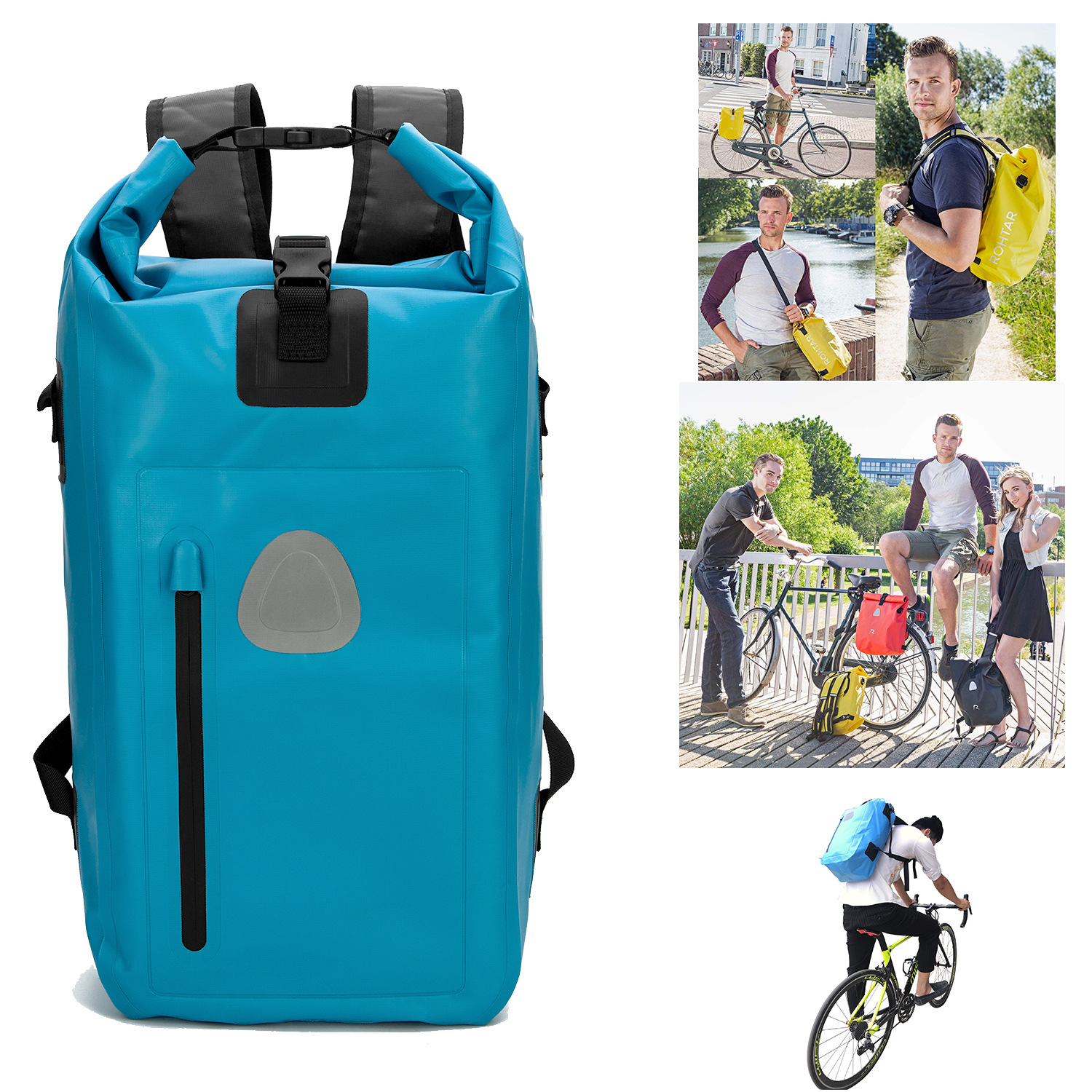 Outdoor Sports Waterproof Bicycle Pack Long Distance Travel Shelf Bag Cycling Bike Waterproof Backpack
