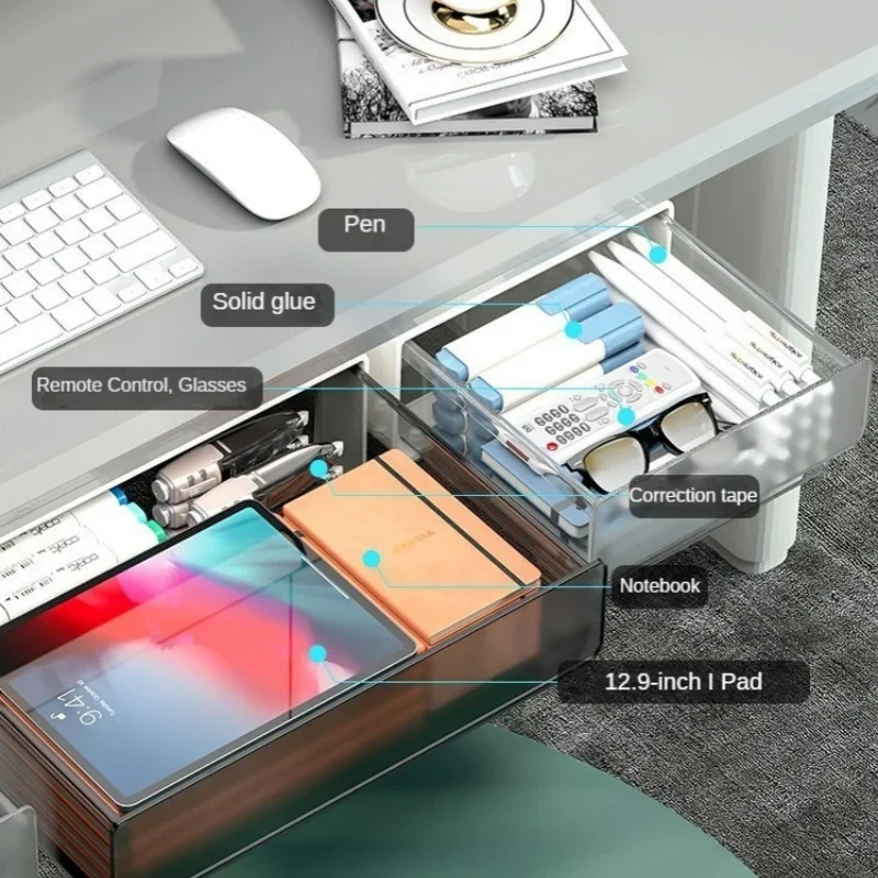 Organizzatore per cassetti nascosti sotto la scrivania Organizzatore per ufficio Cancelleria sotto l'organizzatore della scrivania Dormitorio Cassetto portaoggetti per articoli vari