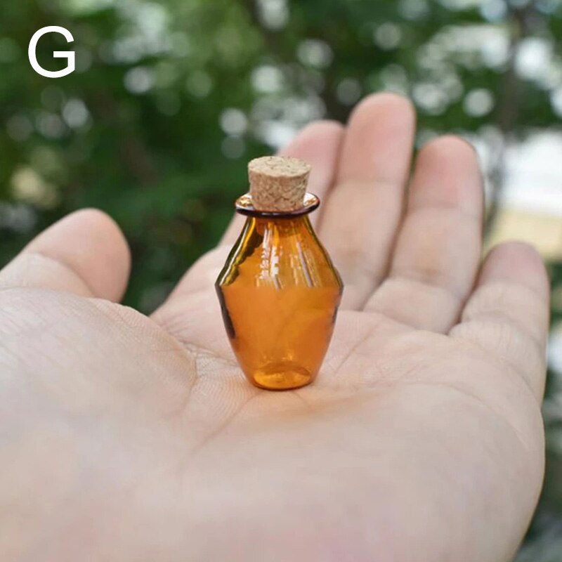 Mini Glass Bottles Cork Stopper Small Empty Glass Bottle With Cork Decorative Wish Glass Jars Wedding Containers Craft: G