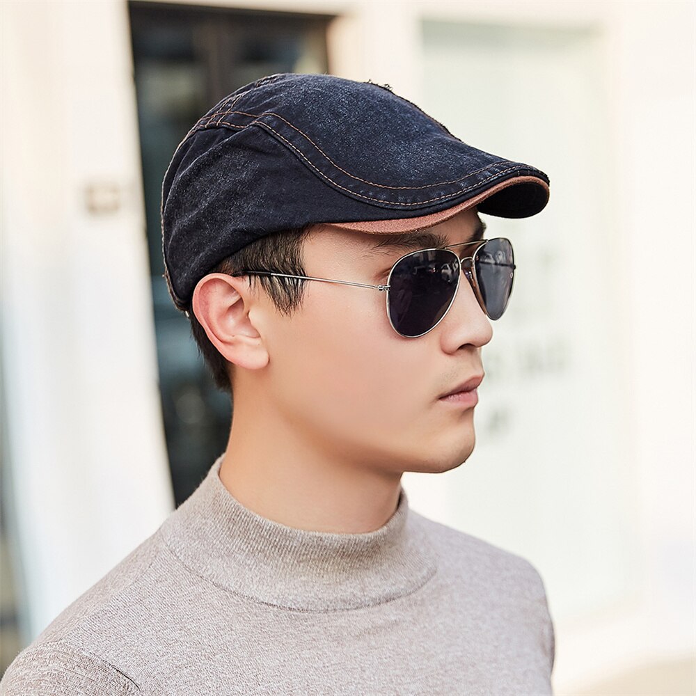 Tohuiyan klassisk newsboy kasket til mænd vintage bomuld gatsby kasketter afslappet bager dreng hat kvinder boinas duckbill cabbie hatte