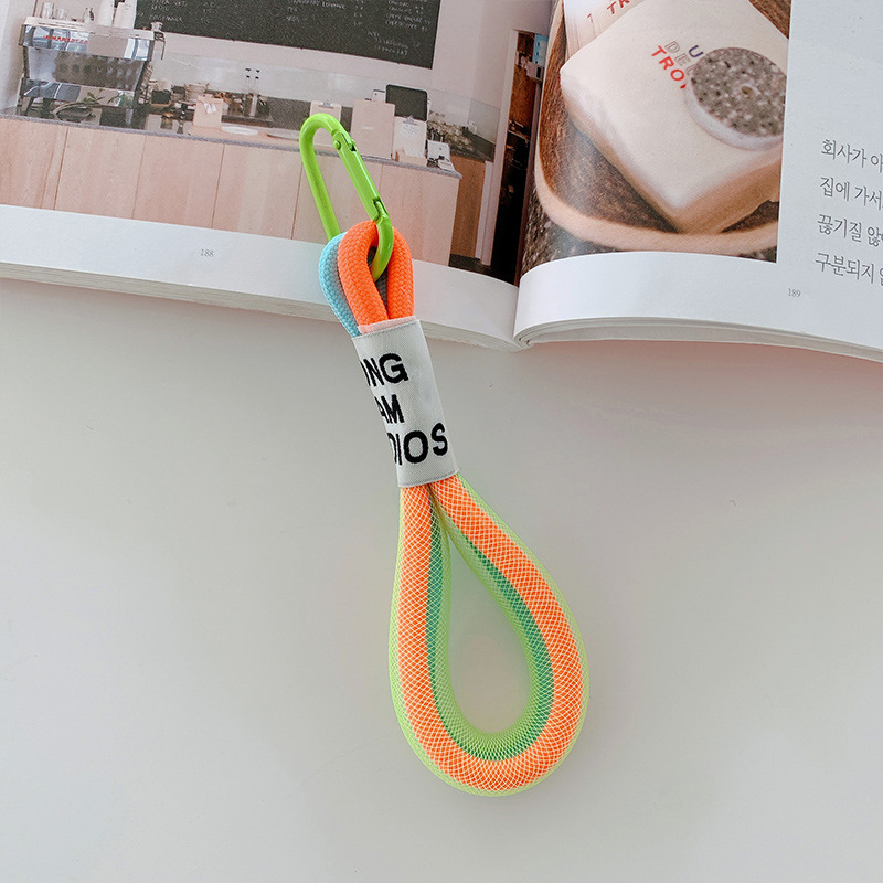 Fluoreszierende geflochtene Schlüsselband Universal- keychain Schlüsselband für schlüssel kurze Lanyards ornamente für taschen seil anhänger telefon charme: A06
