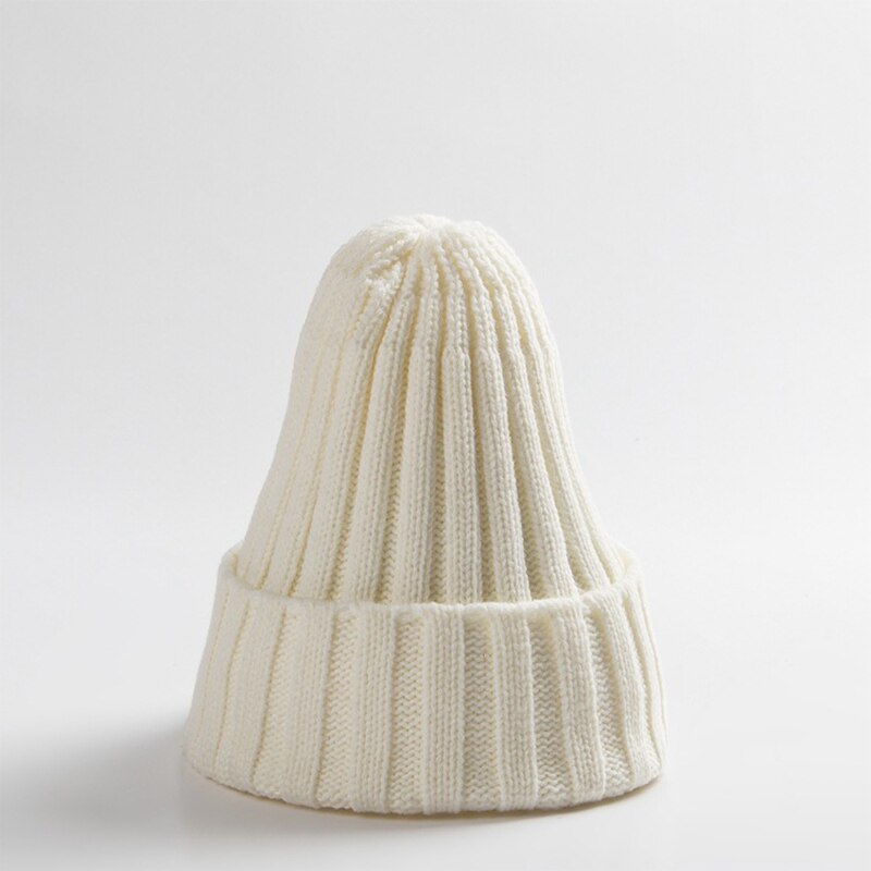 Stickad baby turban mössa varma ullkepsar mjuk mössa för barn flickor pojkar nyfödd elastisk småbarn spädbarn vinter huvudbonader: 2