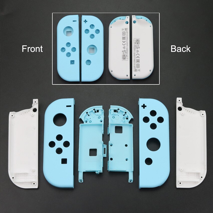 YuXi Replacement Housing Shell Cover for Nintend Switch NS NX Joy-Con Joycon Controller Protective Shell Case Green Blue White: No.2