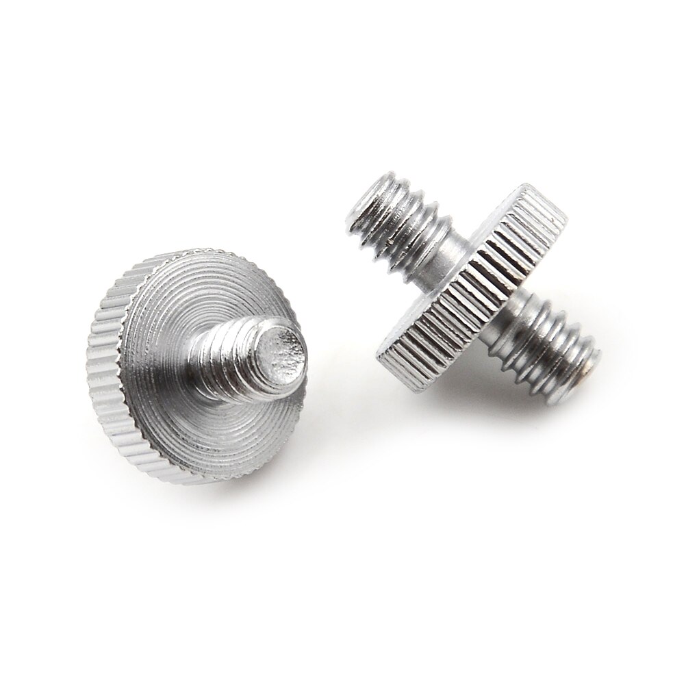 2Pcs 1/4 "1/4" Male Naar 1/4 "Mannelijk Schroefdraad Adapter Schroefdraad Foto Accessoires