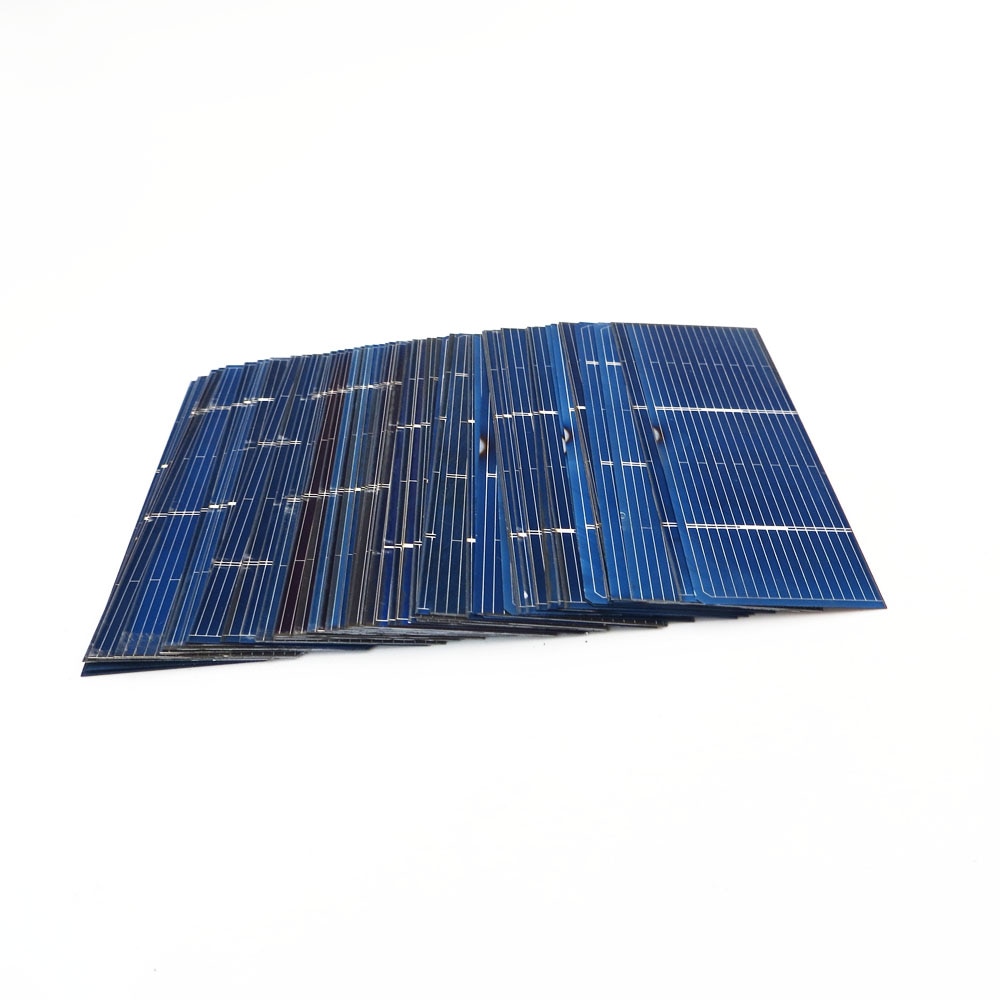 50pz x Pannello Solare Painel FAI DA TE caricabatterie Silicio Policristallino Solare Sunpower Bord 78*26mm 0.5V 0.37W