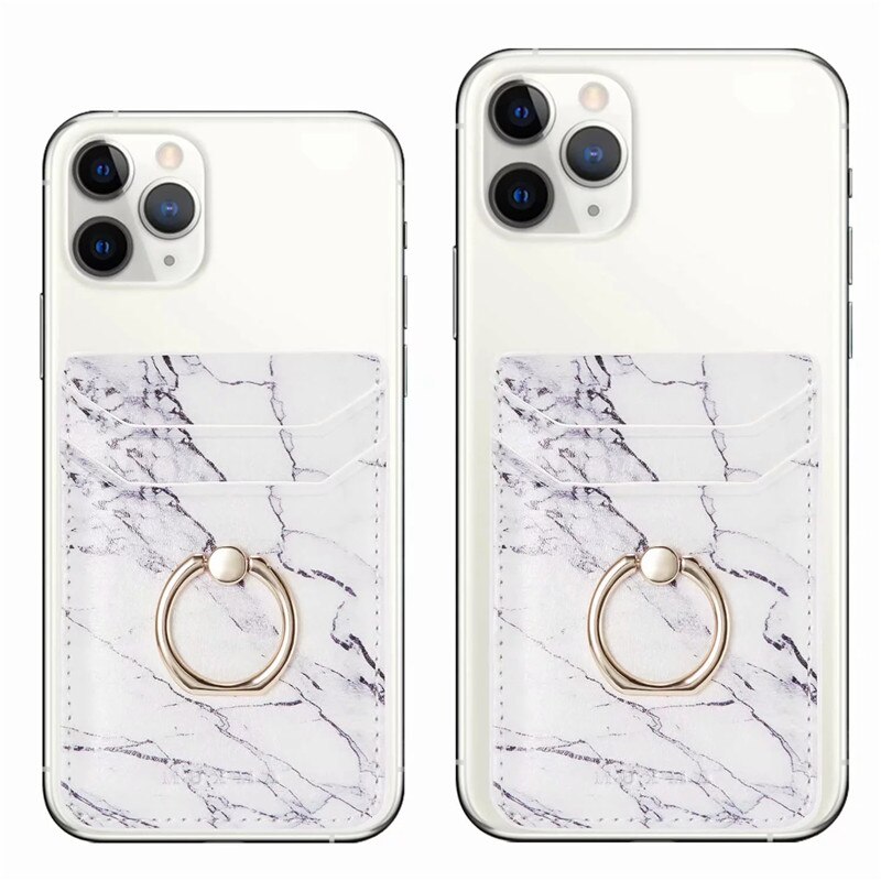 Marmurowe naklejki na telefon kieszonkowy uchwyt na telefon iPhone 12 12 Pro Redmi Note 9 Pro portfel ID naklejka moda damska Fundas